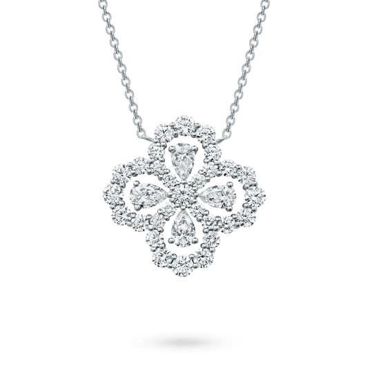 [LORA]LOOP NECKLACE FULL MOTIF DIAMOND 16MM MULTIPLE COLORS