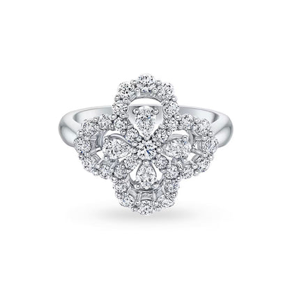 [LORA]LOOP RING FULL MOTIF DIAMOND 16MM SILVE