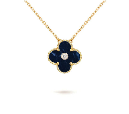 [Lora]CLOVER 15MM DIAMOND SINGLE FLOWER NECKLACE COLLECTION
