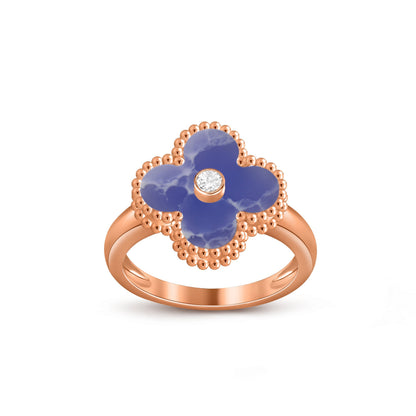 [Lora]CLOVER DIAMOND RING ROSE GOLD COLLECTION