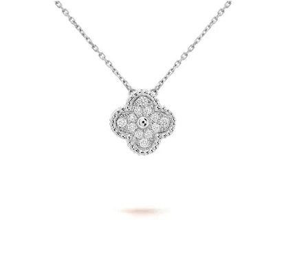 [Lora]CLOVER 15MM NECKLACE SILVER COLLECTION
