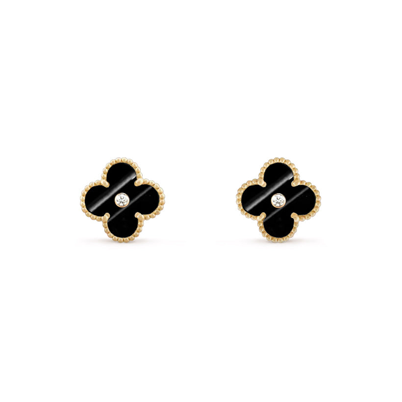 [Lora]CLOVER  15MM DIAMOND EARRINGS COLLECTION