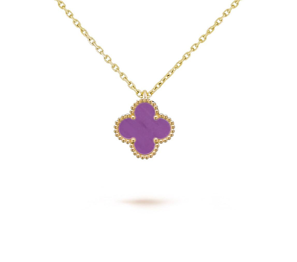 [Lora]CLOVER MINI 9.5MM CARNELIANS NECKLACE COLLECTION