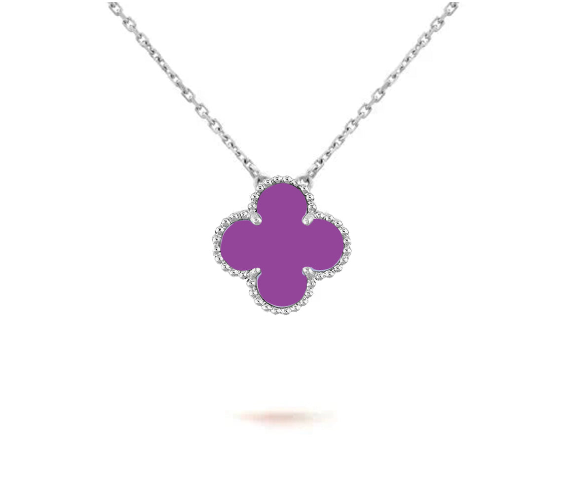 [Lora]CLOVER 15MM NECKLACE SILVER COLLECTION