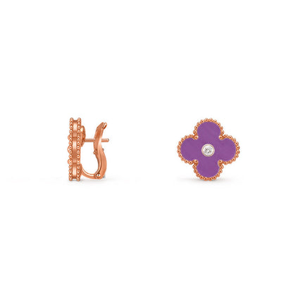 [Lora]CLOVER 15MM MOP DIAMOND EARRINGS COLLECTION