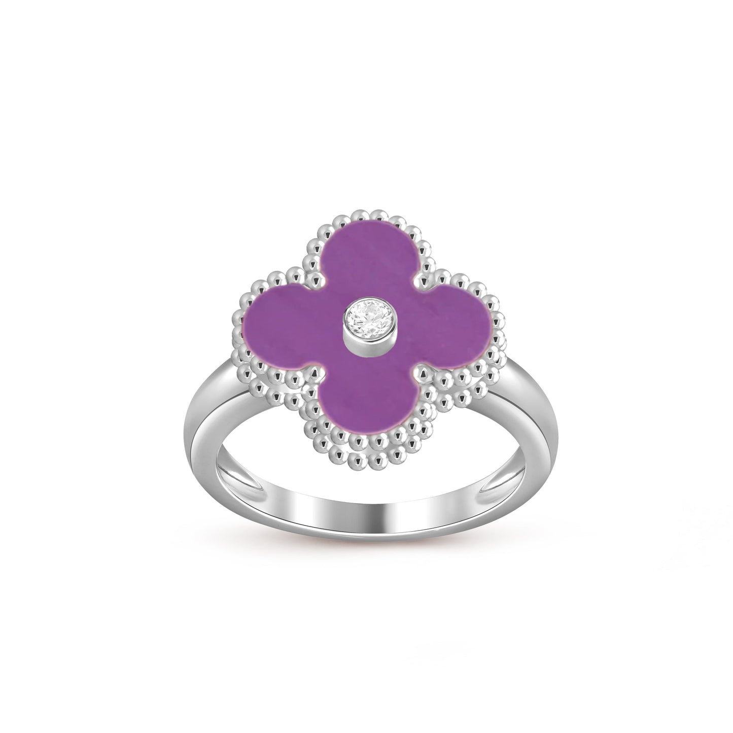 [Lora]CLOVER SILVER DIOMND RING COLLECTION