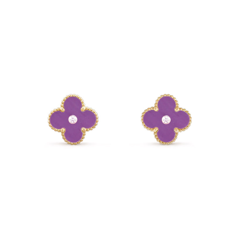 [Lora]CLOVER  15MM DIAMOND EARRINGS COLLECTION