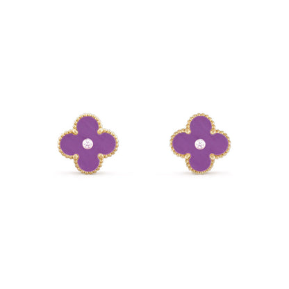 [Lora]CLOVER  15MM DIAMOND EARRINGS COLLECTION