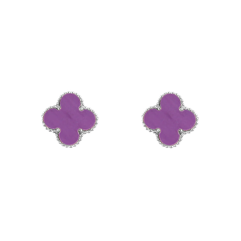 [Lora]CLOVER SILVER 15MM EARRINGS COLLECTION