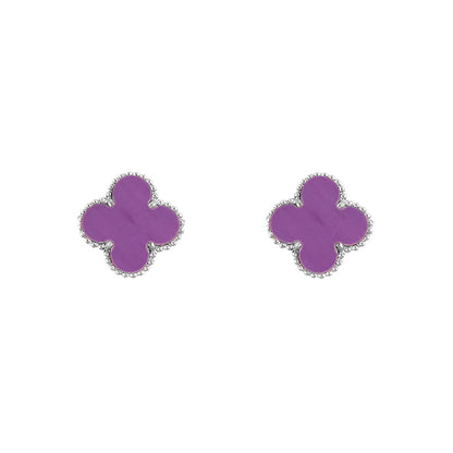 [Lora]CLOVER SILVER 15MM EARRINGS COLLECTION