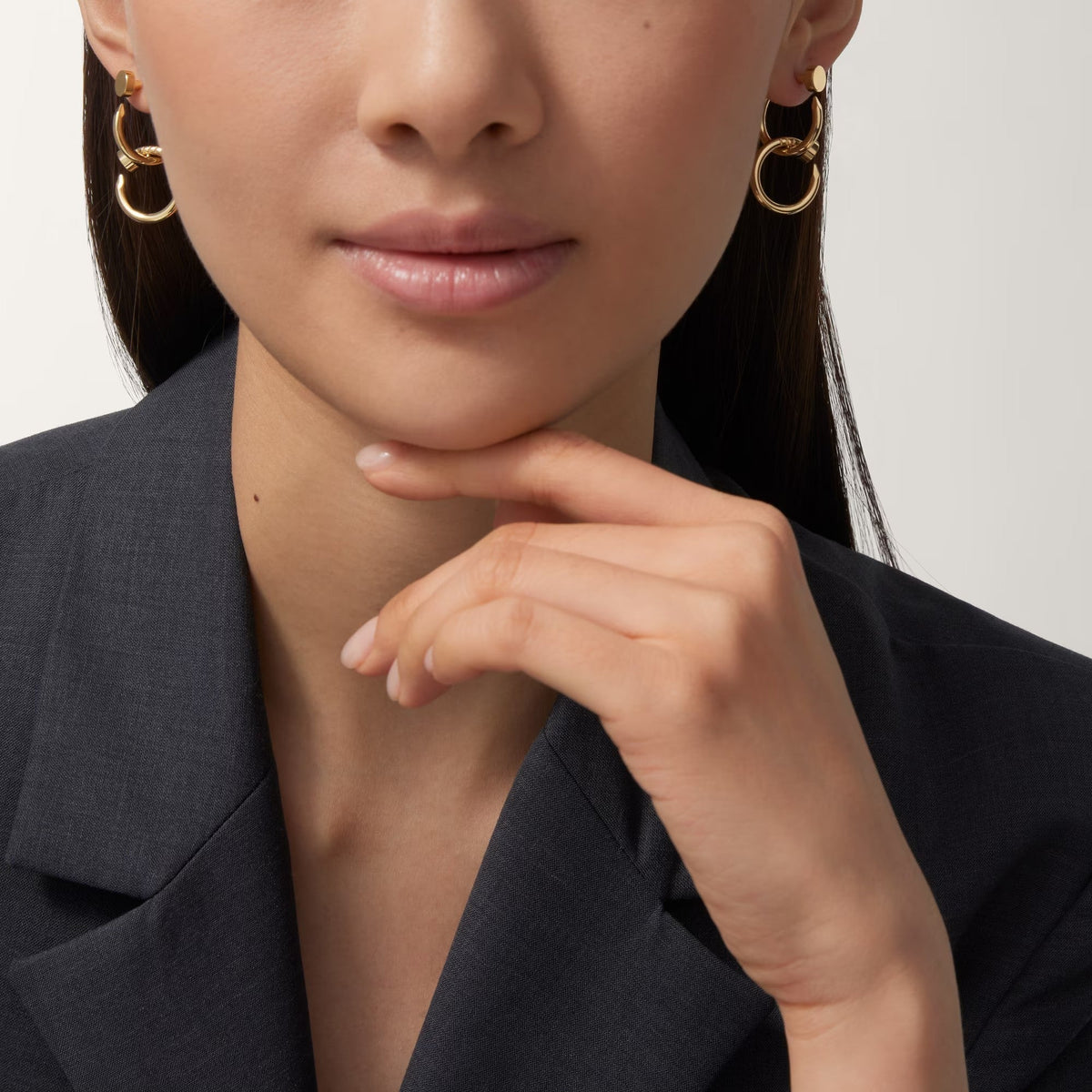 [Lora] JUSTE NO DIAMOND DOUBLE EARRINGS