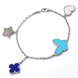 [Lora]LUCKY SPRING SILVER BRACELET 4 MOTIF