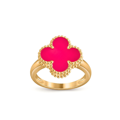 [Lora]NEW CLOVER PINK ENAMEL RINGS
