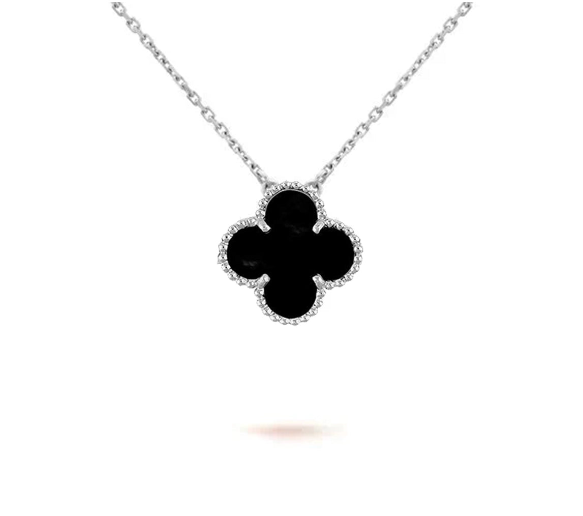 [Lora]CLOVER 15MM NECKLACE SILVER COLLECTION