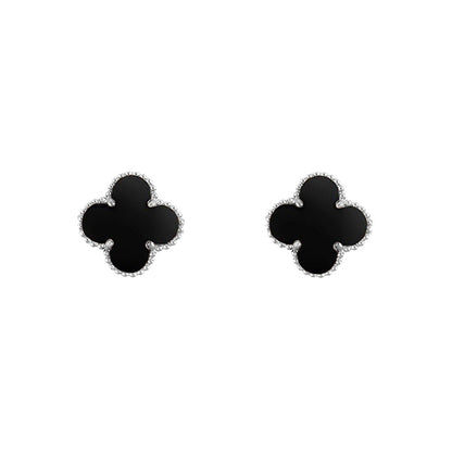 [Lora]CLOVER SILVER 15MM EARRINGS COLLECTION