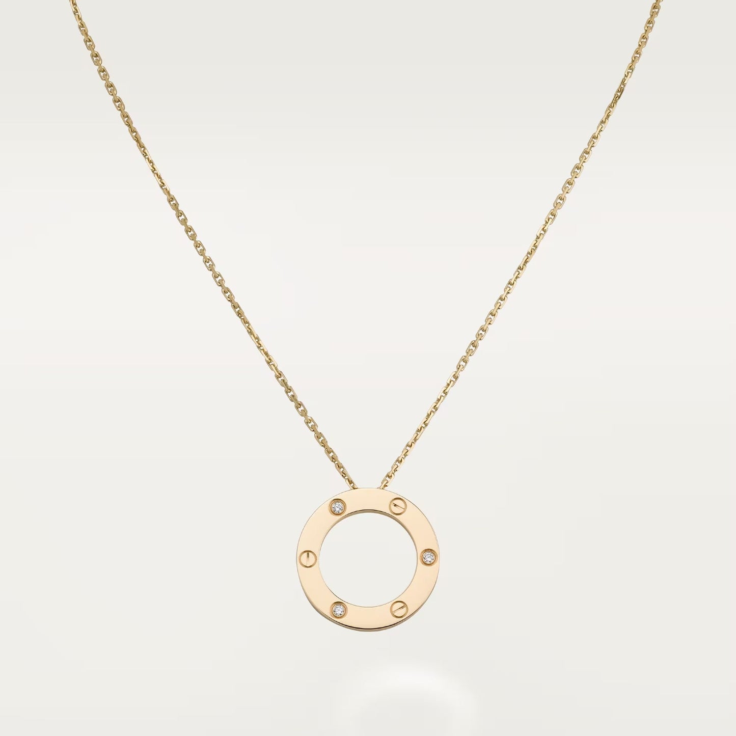 [LORA] LOVE NECKLACE 16MM 3 DIAMONDS