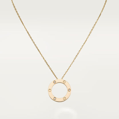 [LORA] LOVE NECKLACE 16MM 3 DIAMONDS