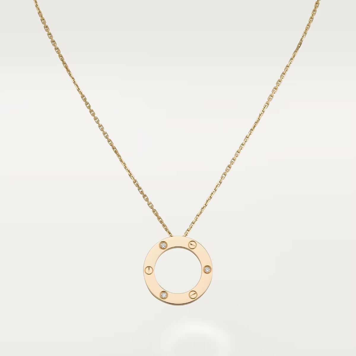 [Lora] LOVE NECKLACE 16MM 3 DIAMONDS