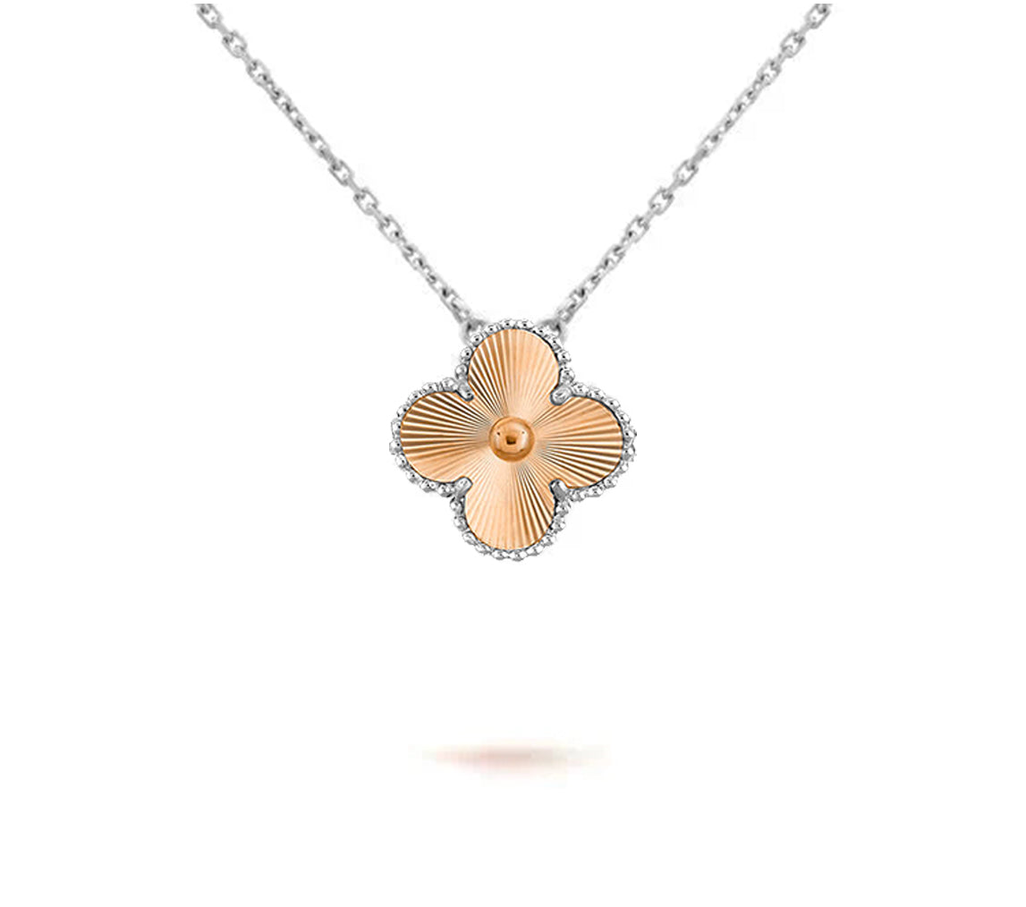 [Lora]CLOVER 15MM NECKLACE SILVER COLLECTION