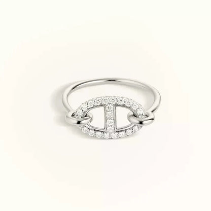 [LORA]RONDE SMALL SILVER DIAMOND RING