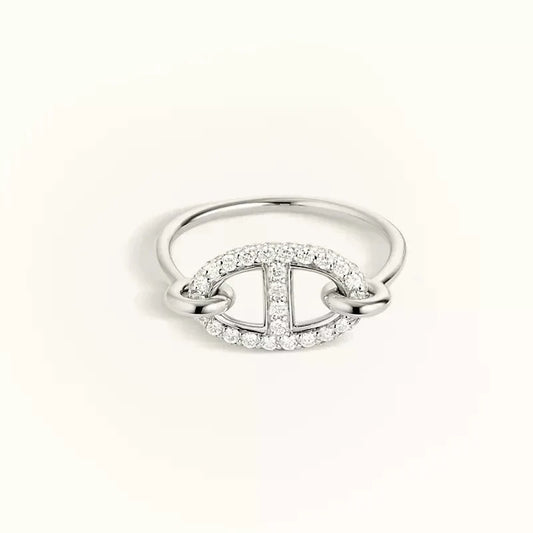 [LORA]RONDE SMALL SILVER DIAMOND RING