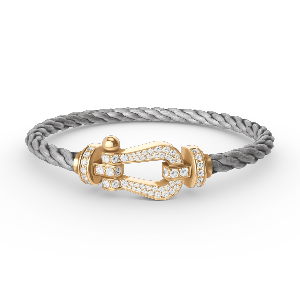 [LORA]FORCE LARGE HORSESHOE FULL DIAMOND BRACELET GOLD