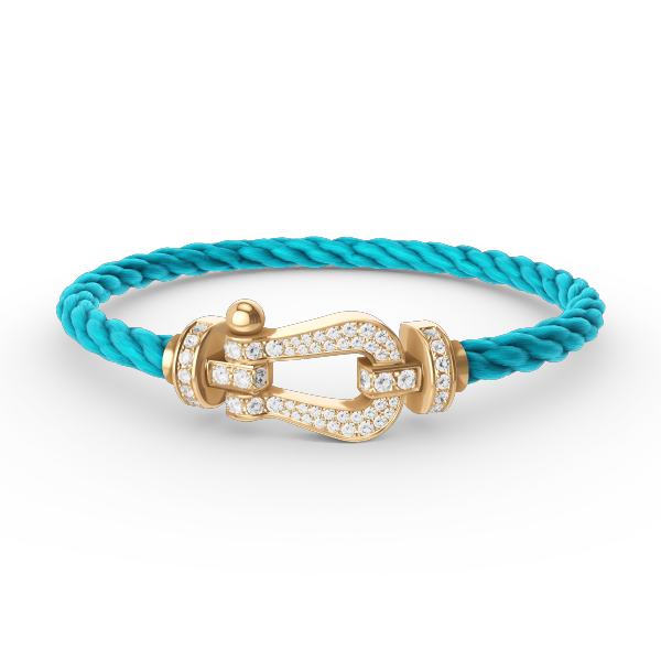 [LORA]FORCE LARGE HORSESHOE FULL DIAMOND BRACELET GOLD