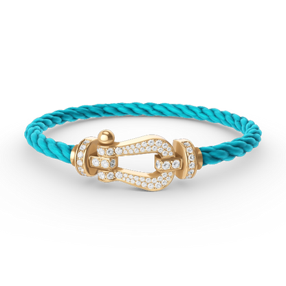 [LORA]FORCE LARGE HORSESHOE FULL DIAMOND BRACELET GOLD