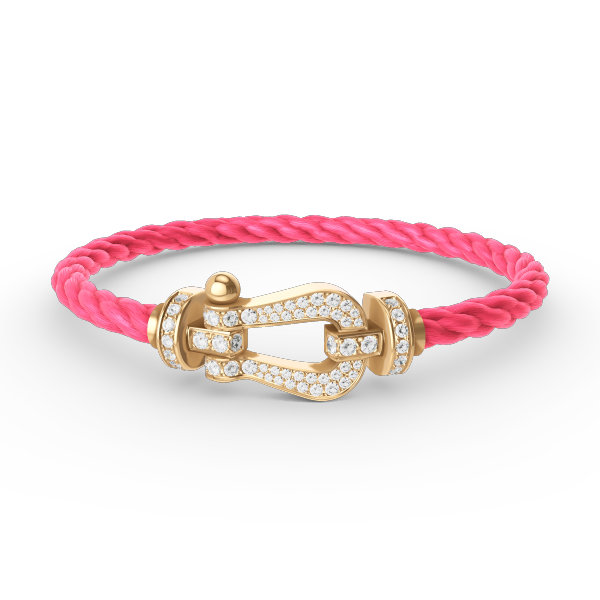[LORA]FORCE LARGE HORSESHOE FULL DIAMOND BRACELET GOLD