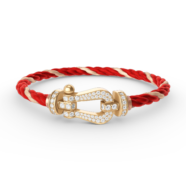 [LORA]FORCE LARGE HORSESHOE FULL DIAMOND BRACELET GOLD