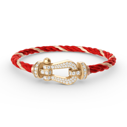 [LORA]FORCE LARGE HORSESHOE FULL DIAMOND BRACELET GOLD