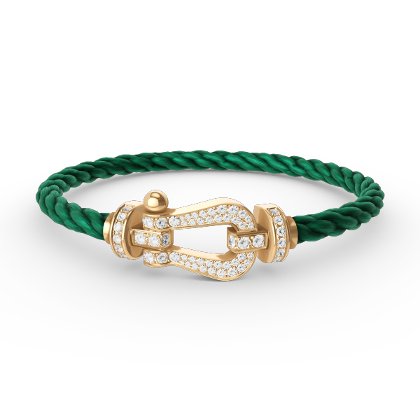 [LORA]FORCE LARGE HORSESHOE FULL DIAMOND BRACELET GOLD
