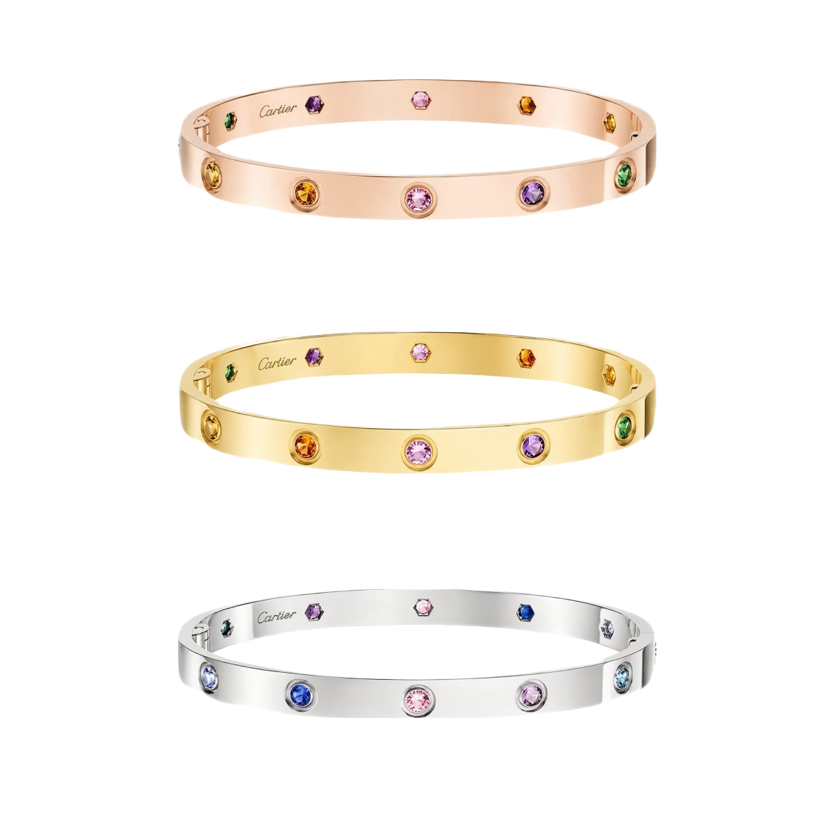 [Okajuri Jewelry]2026 RAINBOW LOVE BRACELET 6.1MM  10 DIAMONDS