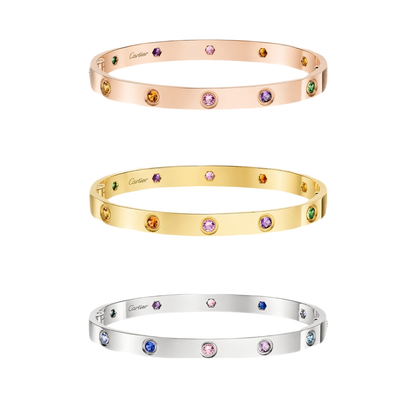 [Okajuri Jewelry]2026 RAINBOW LOVE BRACELET 6.1MM  10 DIAMONDS