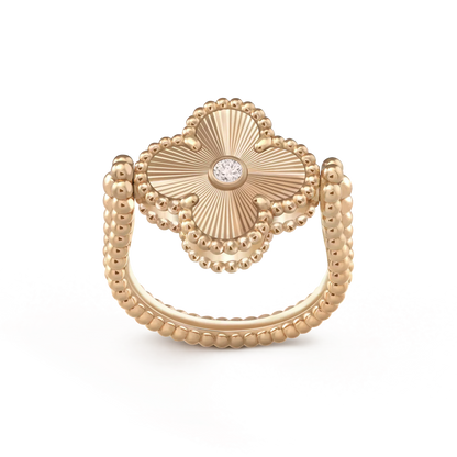 [LORA]CLOVER RIVERSIBLE ROSE GOLD RING