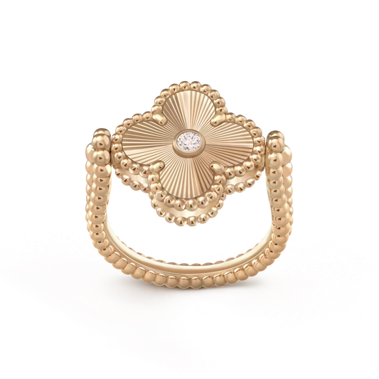 [LORA]CLOVER RIVERSIBLE ROSE GOLD RING