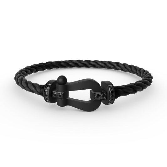 [LORA]FORCE LARGE SERIES HORSESHOE BLACK SAMURAI BRACELET