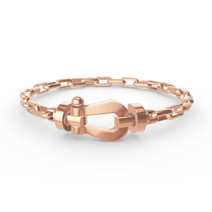 [LORA]FORCE LARGE HORSESHOE CLASP  METAL BRACELET