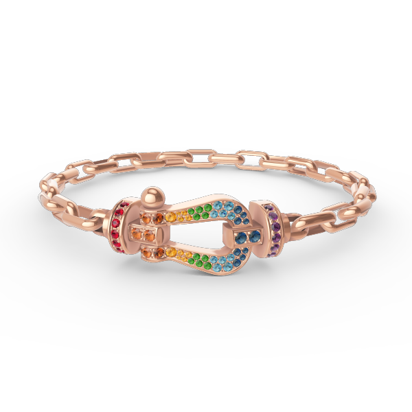[LORA]FORCE LARGE HORSESHOE CLASP  METAL BRACELET