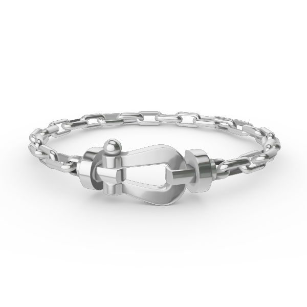 [LORA]FORCE LARGE HORSESHOE CLASP  METAL BRACELET
