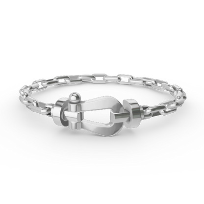 [LORA]FORCE LARGE HORSESHOE CLASP  METAL BRACELET