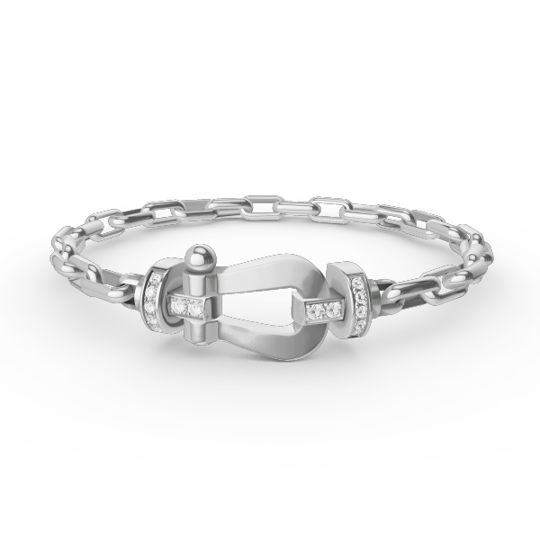[LORA]FORCE LARGE HORSESHOE CLASP  METAL BRACELET
