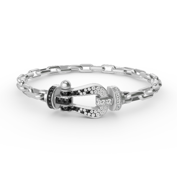 [LORA]FORCE LARGE HORSESHOE CLASP  METAL BRACELET