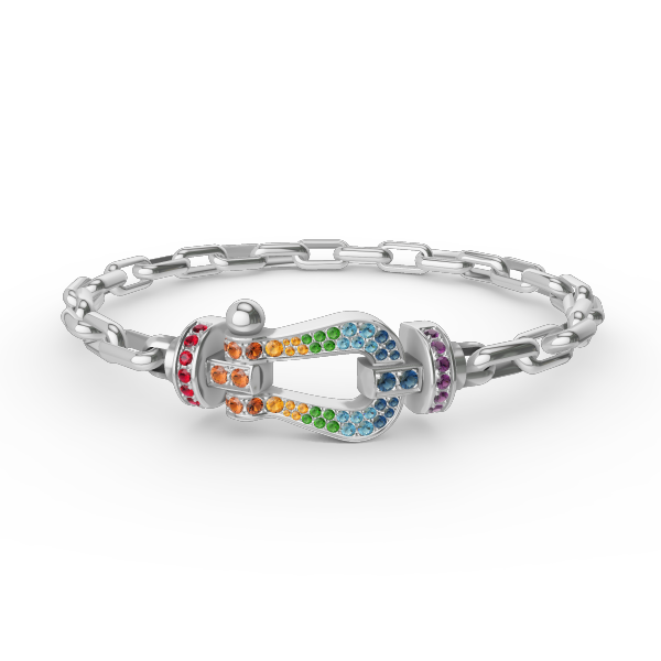 [LORA]FORCE LARGE HORSESHOE CLASP  METAL BRACELET
