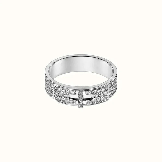 [LORA]KELLY SILVER DIAMOND RING