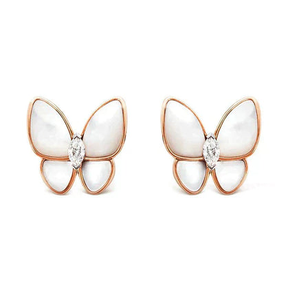 [LORA]BUTTERFLY MOP DIAMOND EARRINGS