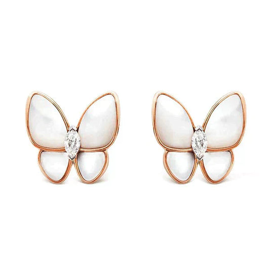 [LORA]BUTTERFLY MOP DIAMOND EARRINGS