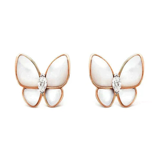 [Lora]BUTTERFLY MOP DIAMOND EARRINGS