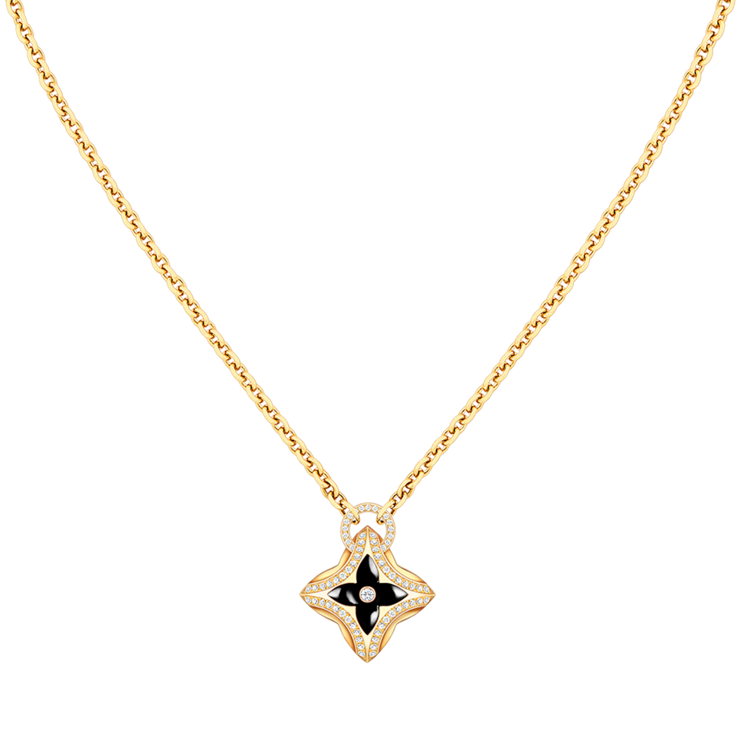 [LORA]STAR PEDANT PINK GOLD DIAMOND NECKLACE
