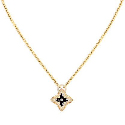 [LORA]STAR PEDANT PINK GOLD DIAMOND NECKLACE
